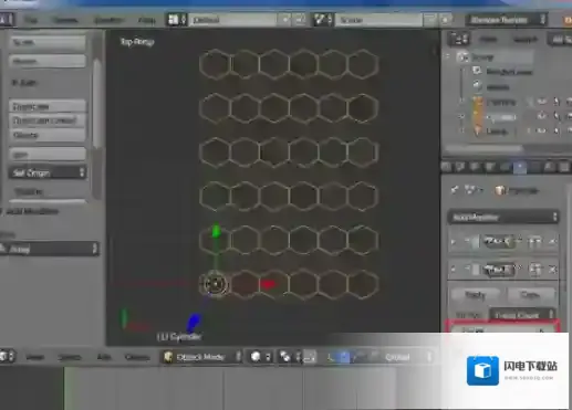 blender制作蜂窝网格的图文操作