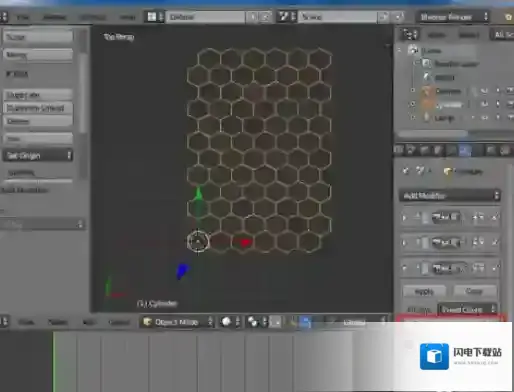 blender制作蜂窝网格的图文操作