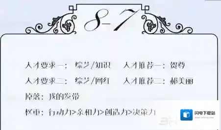 恋与制作人精英关卡8