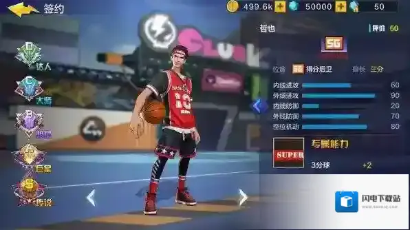 热血街篮哲也属性技能介绍 角色哲也玩法技巧