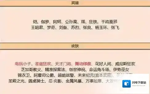 王者荣耀碎片商店10月史诗皮肤兑换汇总表 王者荣耀碎片商店10.17更新了哪些皮肤